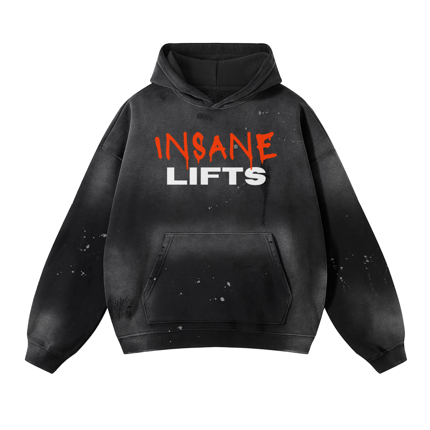 Vintage Wash Frayed Fleece Hoodie
