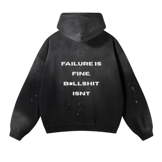 Vintage Wash Frayed Fleece Hoodie